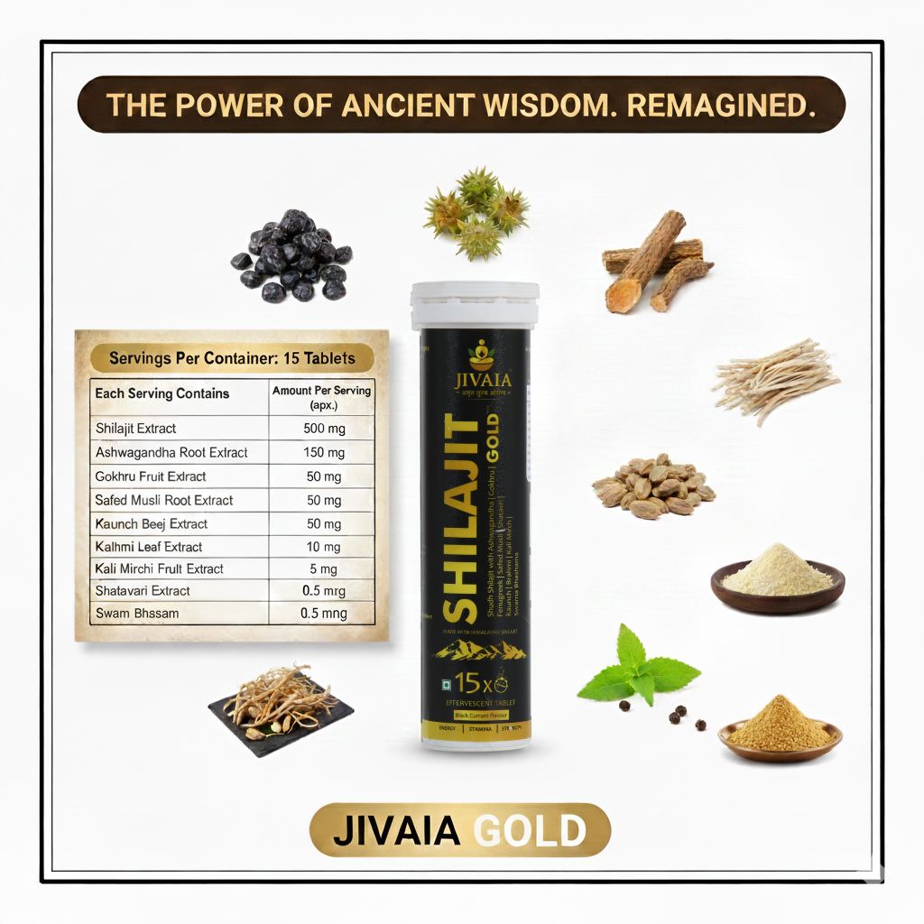 Jivaia Shilajit Gold Effervescent Tablets