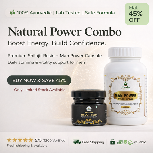 Himalayan Shilajit Resin 10g + Man Power Gold Capsule