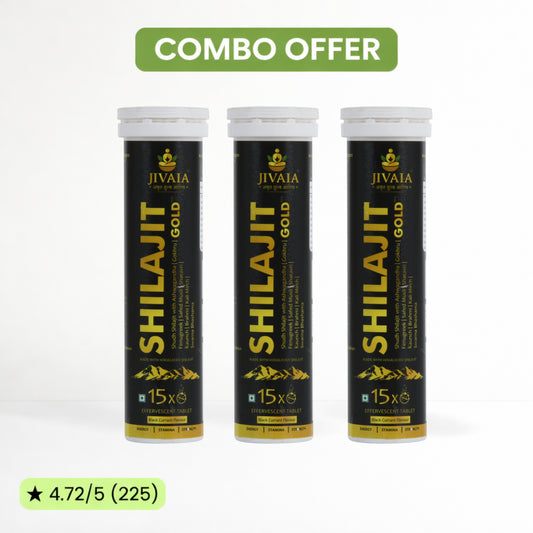Combo of 3 Jivaia Shilajit Gold Effervescent Tablets