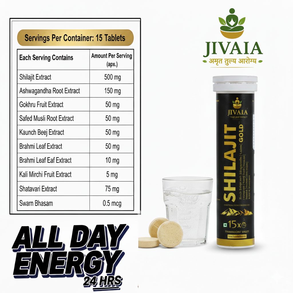 Jivaia Shilajit Gold Effervescent Tablets