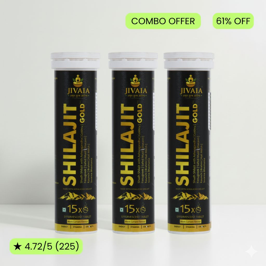 Combo of 3 Jivaia Shilajit Gold Effervescent Tablets